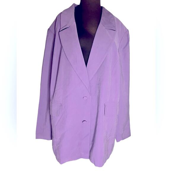 Eloquii Purple Two Button Corpcore Office Blazer Womens Size 22 NWT Ladylike - Picture 4 of 9
